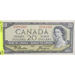 1954 CANADA $20 BILL - BEATTIE/COYNE