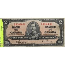 1937 CANADA $2.00 BILL - GORDON/TOWERS