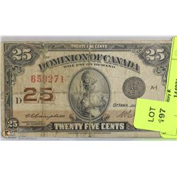 1923 CANADIAN SHINPLASTER