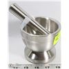 Image 1 : STAINLESS STEEL 4 INCH MORTAR AND PESTLE  NEW
