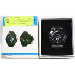 WATCH WITH USB CHARGEABLE CIGARETTE LIGHTER