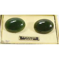 GENUINE JADE CUFF LINKS