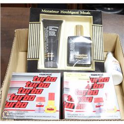 BOX OF NEW MENS COLOGNES
