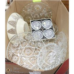 ESTATE BOWL, PLATTER, COASTER ASSORTMENT