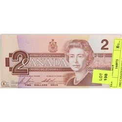 1985 CANADIAN UNC. $2 SEQUENTIAL BILL X10