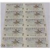 Image 1 : 10 UNCIRCULATED CANADIAN $2 BILL W/ ROBINS X10