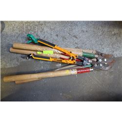 LOT OF 3 BRANCH SNIPS AND COMPACT BOLT-CUTTERS