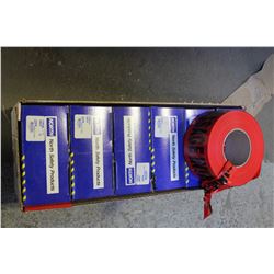 LOT OF 7 ROLLS OF NORTH SAFETY RED POLICE TAPE