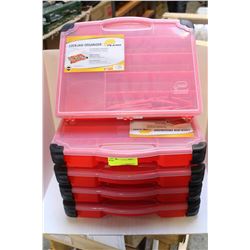 LOT OF 5 RED ORGANIZER'S
