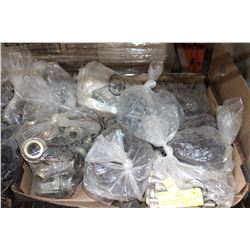 TRAY OF ASSORTED HARDWARE INCL NUTS, BOLTS, MORE