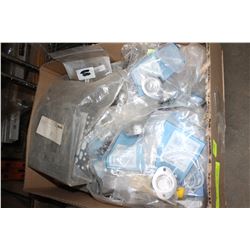 BOX OF MANY ASSORTED ELECTRICAL DEVICES