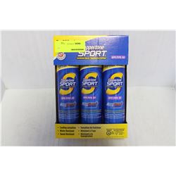 LOT OF 3 CANS OF COPPERTONE SPORT SUNSCREEN 30SPF