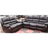 Image 1 : NEW MARTIN BROWN LEATHERETTE RECLINING SOFA AND