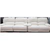 Image 1 : NEW ANDERSON WHITE BONDED LEATHER RECLINING 85"