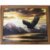 Image 1 : OAK FRAMED EAGLE PICTURE