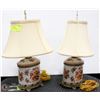 Image 1 : LOT OF 2 CERAMIC LAMPS WITH SHADES