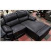 Image 1 : NEW DARK BROWN LEATHERETTE RECLINING CHAISE LOVE
