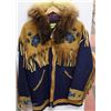 Image 1 : WOLVERINE LINED MOOSE HIDE JACKET W/ FELT & BEADS