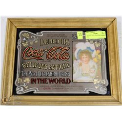 VINTAGE 15X12 COCA COLA MIRROR 1978