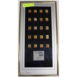 FRAMED COCA COLA 1988 OLYMPIC PIN SET