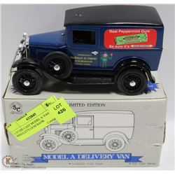 1:25 DIE CAST MODEL A VAN WRIGLEYS GUM BANK