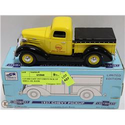 1:25 DIE CAST 1937 CHEVY PICK UP SHELL OIL BANK