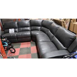 NEW LEATHERETTE ELECTRIC RECLINING SECTIONAL ON