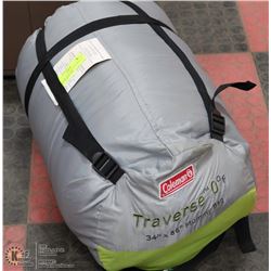 COLEMAN TRAVERSE 0 DEGREE ,34" BY 86 " MUMMY BAG