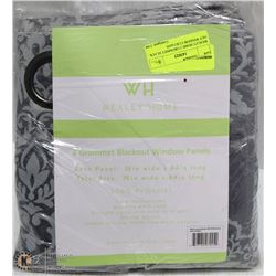 WEXLEY HOME 2 GROMMET BLACK OUT WINDOW CURTAINS