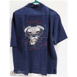 TOMMY BAHAMA 100% SILK EMBROIDERED SHIRT SZ M