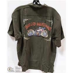 TOMMY BAHAMA 100% SILK EMBROIDERED SHIRT SZ XL