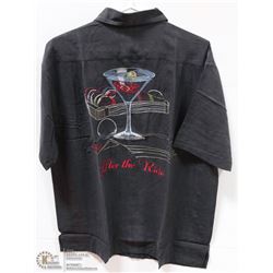 TOMMY BAHAMA 100% SILK EMBROIDERED SHIRT SZ L