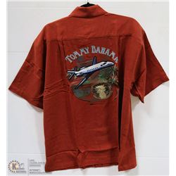 TOMMY BAHAMA 100% SILK EMBROIDERED SHIRT SZ XL
