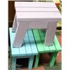 Image 1 : SET OF 3 COLORFUL WOODEN STOOLS
