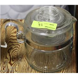 VINTAGE GLASS TOP COFFEE PRECULATOR