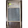 Image 1 : VINTAGE MARSHALL WELLS GLASS AND WOOD WASHBOARD