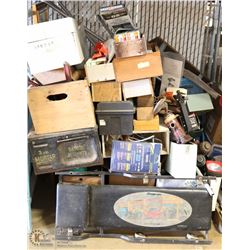 ESTATE TOOL PALLET WITH NUTS, BOLTS, TOOLS, SNAP-