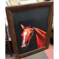 FRAMED CANVAS HORSE PICTURE