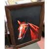 Image 1 : FRAMED CANVAS HORSE PICTURE