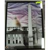 Image 1 : FRAMED PRINT OF THE  WHITEHOUSE & TOWER (27"X21)
