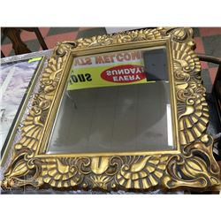GOLD TONE CARVED STYLE MIRROR
