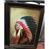 Image 1 : FRAMED CHIEF CANVAS PICTURE