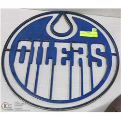 SOLID STEEL 16" OILERS LOGO SIGN