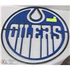 Image 1 : SOLID STEEL 16" OILERS LOGO SIGN