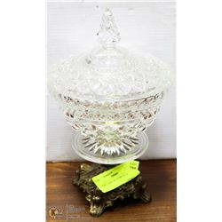 CANDY DISH WITH METAL BASE