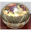 Image 1 : LARGE DECORATIVE FRUIT BOWL   WITH COVER