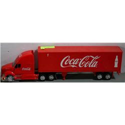 COLLECTABLE COCA-COLA KENWORTH WITH TRAILER 21"