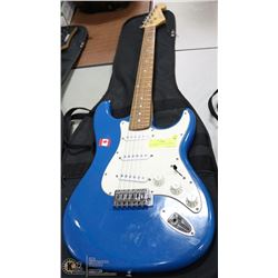 BLUE SAMIK ELECTRIC GUITAR W/ SOFT CASE