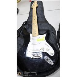BLACK BEHRINGER ELECTRIC GUITAR W/ SOFT CASE