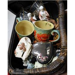BASKET OF COLLECTIBLES